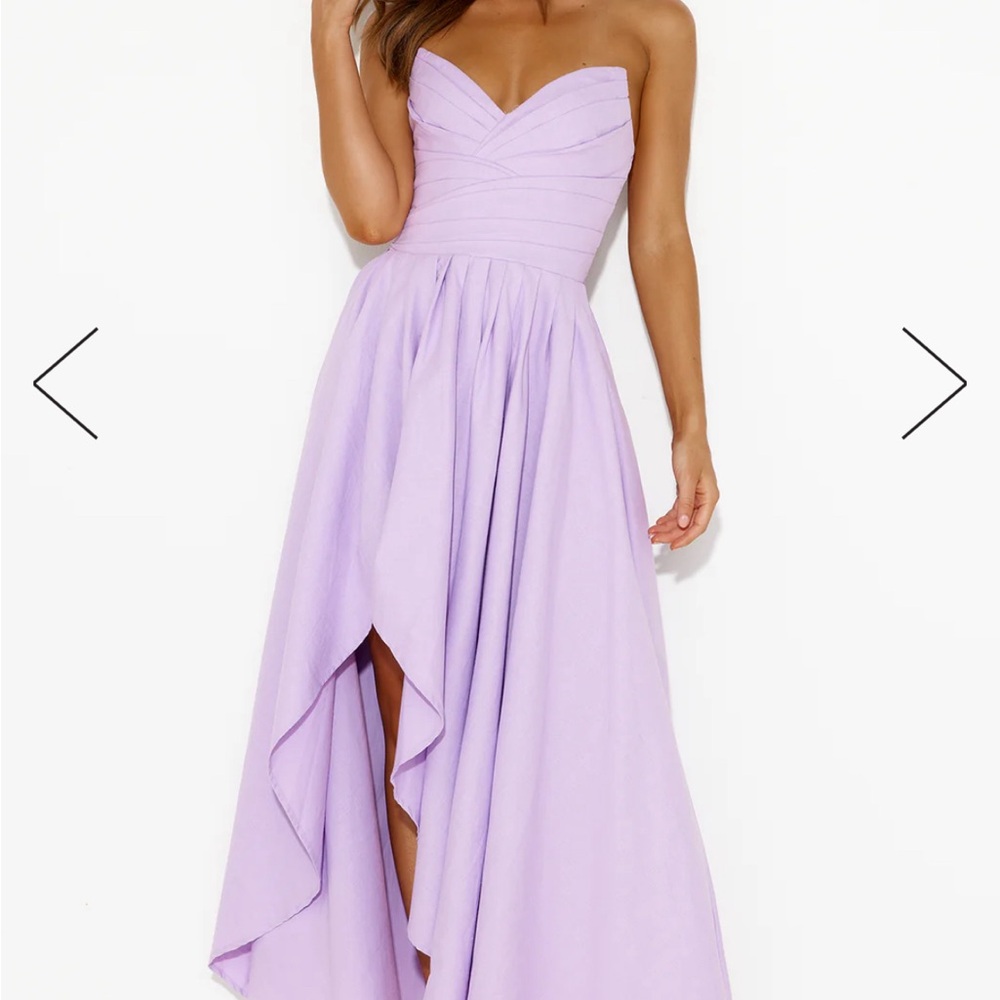 WISE TALES STRAPLESS MAXI DRESS LILAC